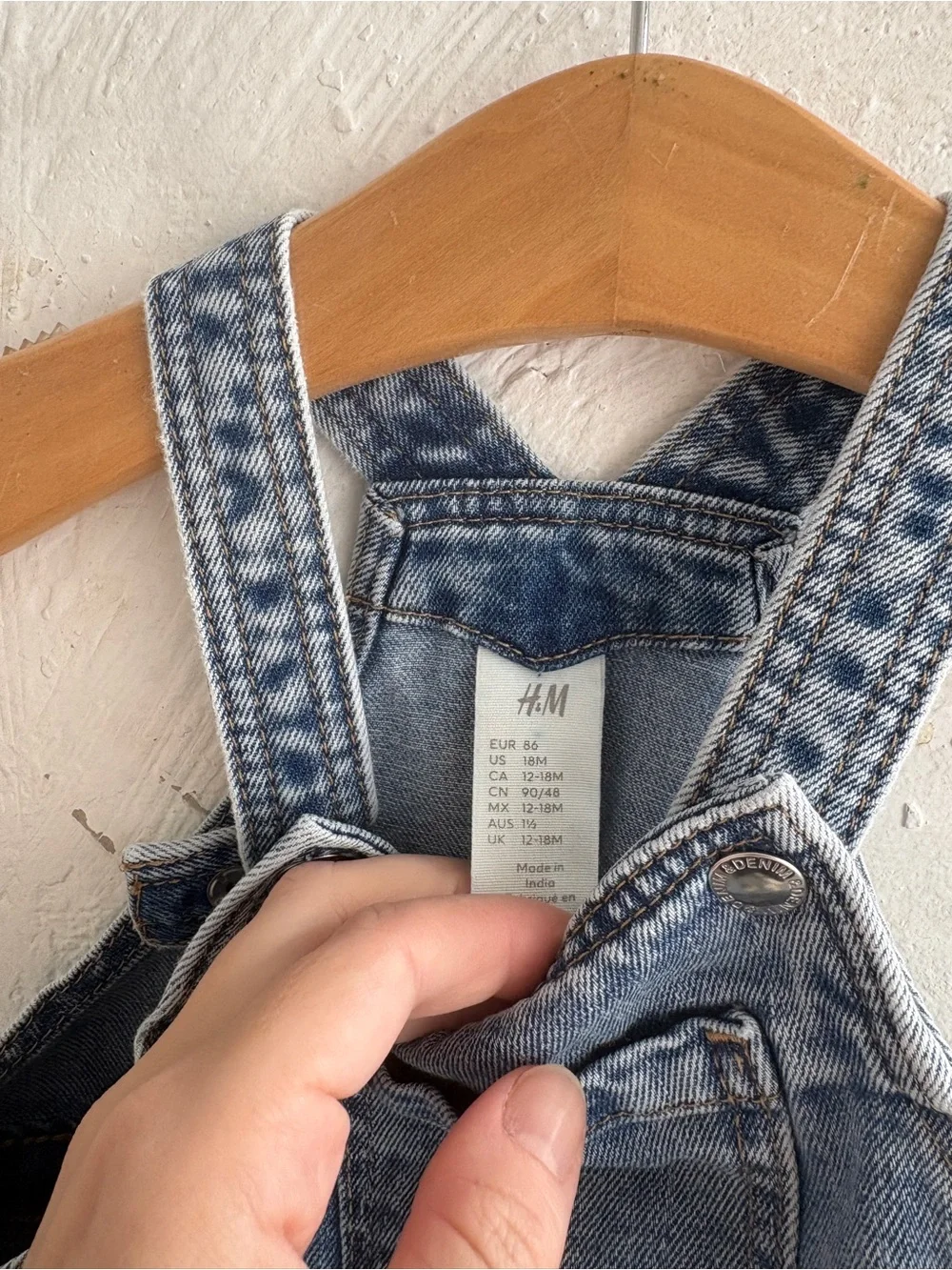 H&M denim cotton blend dress 18 months